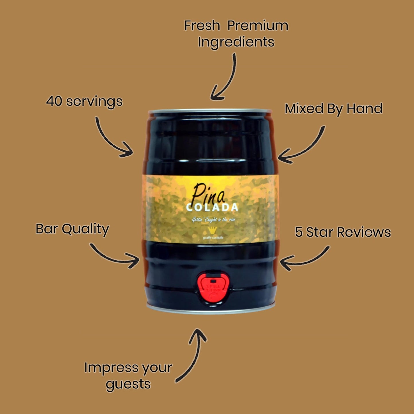 Pina Colada 5L Cocktail Keg