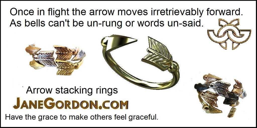 Custom Design: Arrow Stacking Rings - Rose Gold- 18K