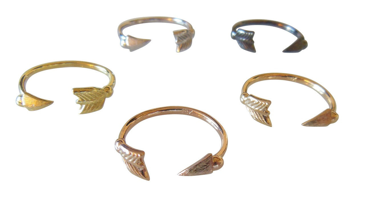 Custom Design: Arrow Stacking Rings - Rose Gold- 18K