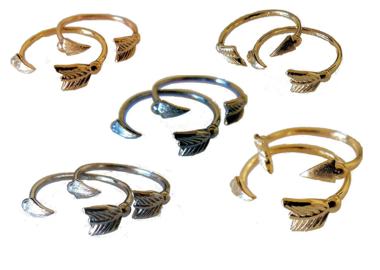 Custom Design: Arrow Stacking Rings - Yellow Gold- 18K