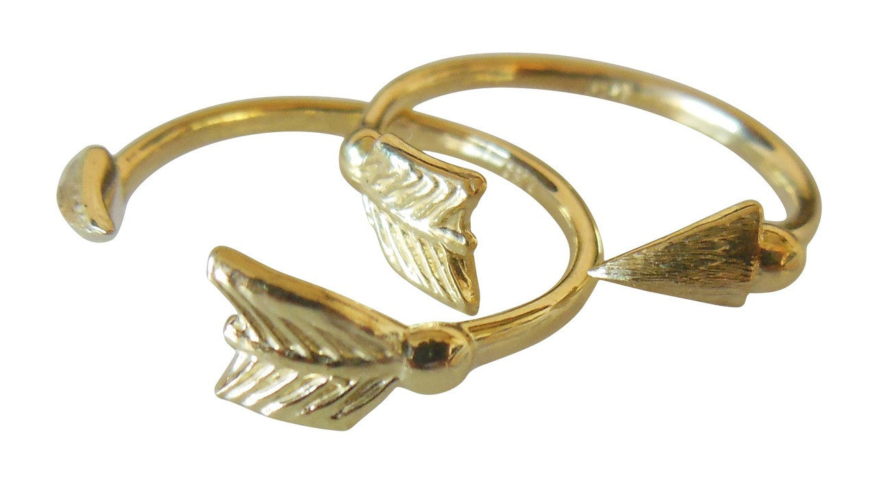 Custom Design: Arrow Stacking Rings - Yellow Gold- 18K
