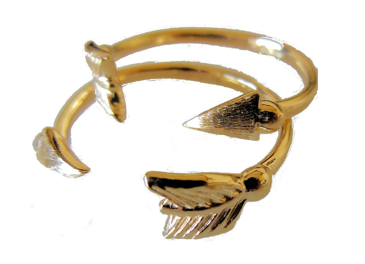 Custom Design: Arrow Stacking Rings - Yellow Gold- 18K
