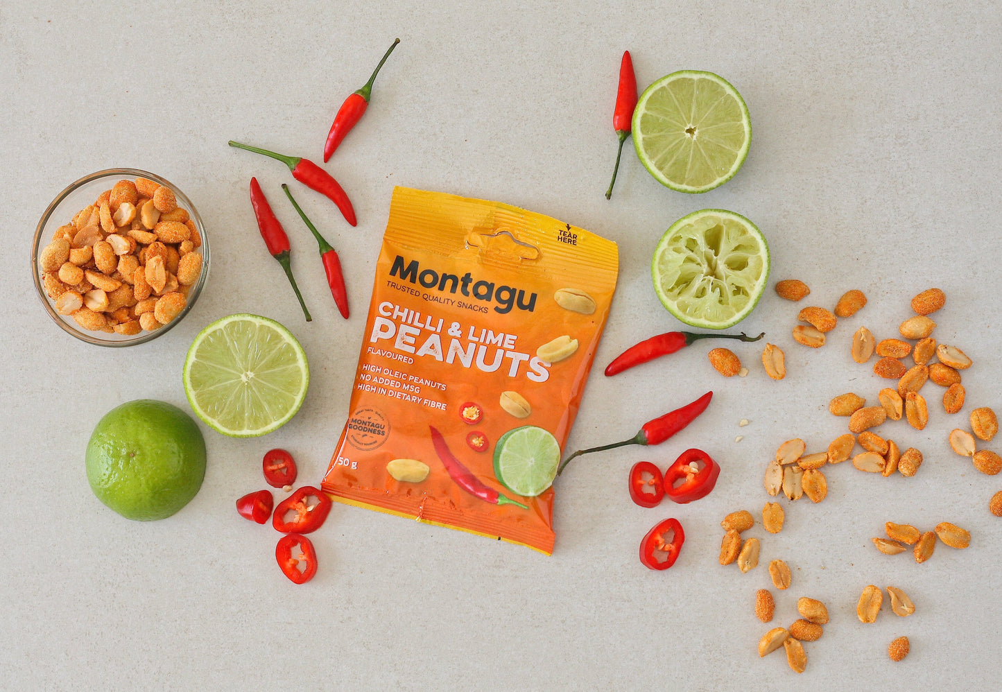 Montagu: Roasted Peanuts Chilli & Lime Flavoured 50g-1