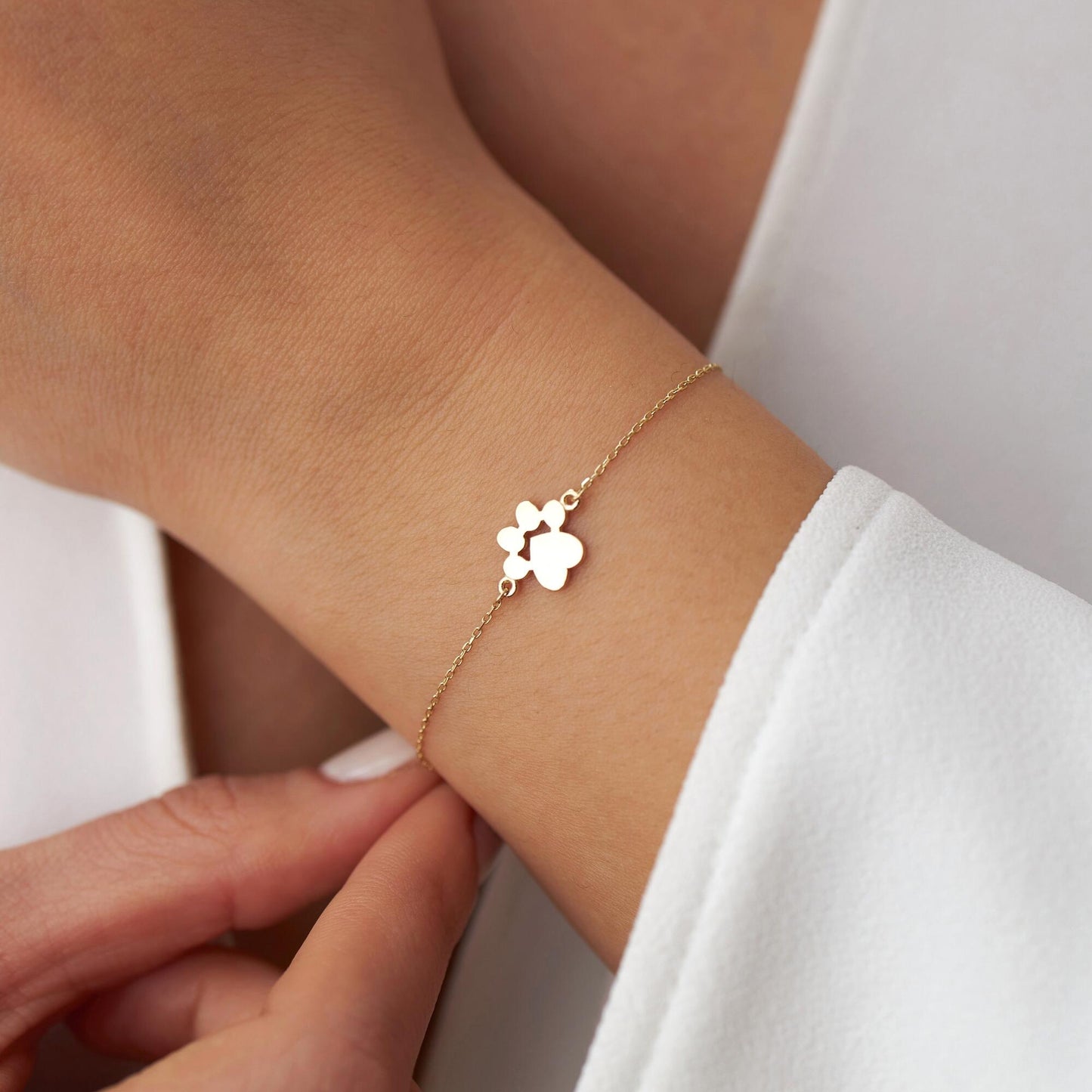 Paw Bracelet In 14K Gold