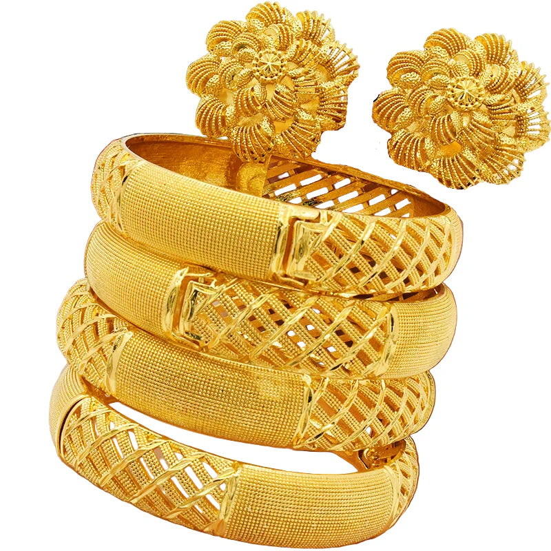 NNEOBA Women Gold Charm Bracelet Bangle Jewelry