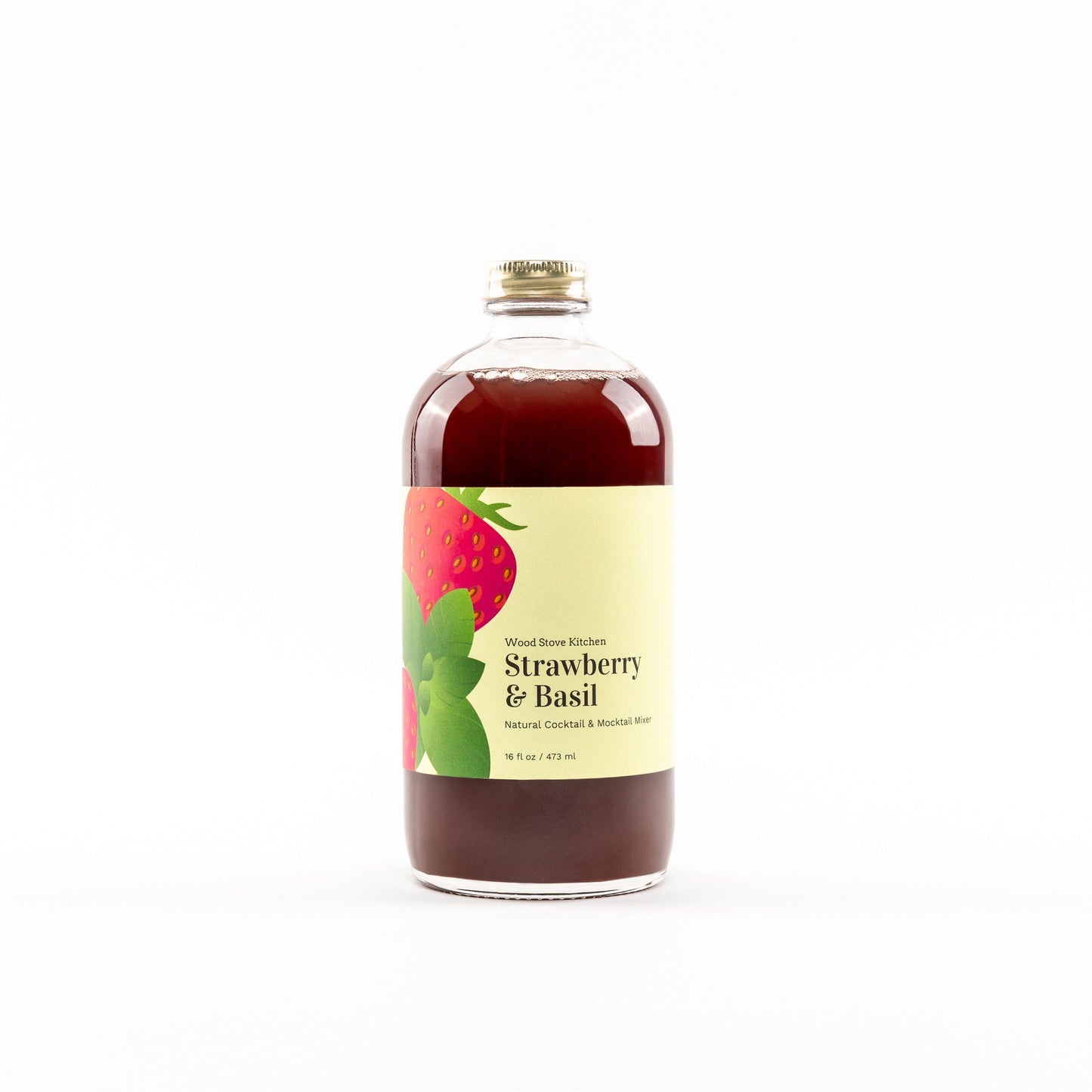 Strawberry & Basil Cocktail-Mocktail Mixer, 16 fl oz-1