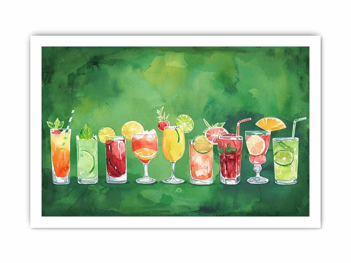 Summar Cocktails Canvas Art Print