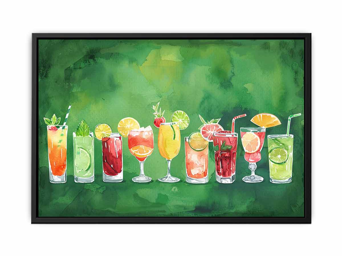 Summar Cocktails Canvas Art Print