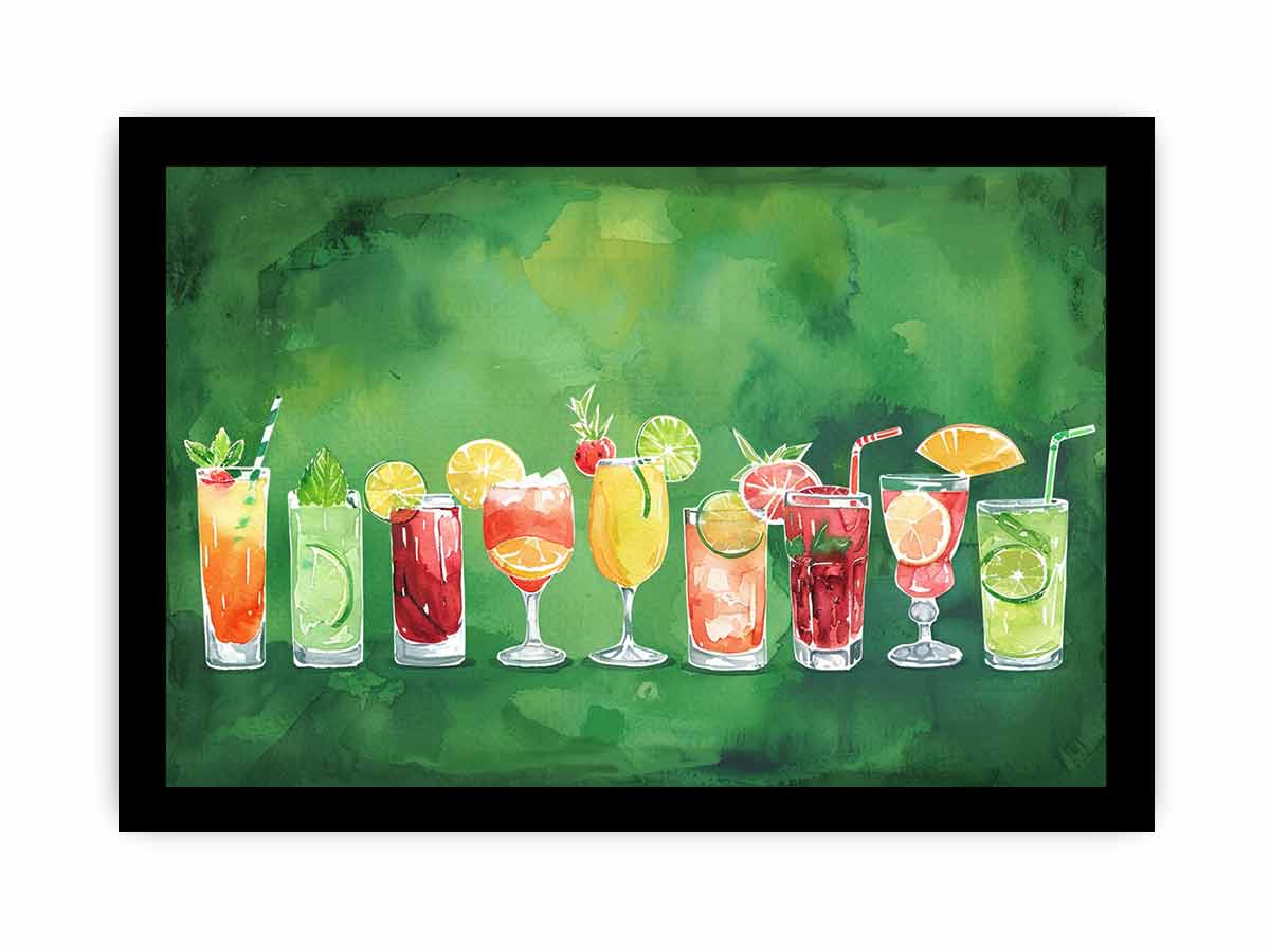 Summar Cocktails Canvas Art Print