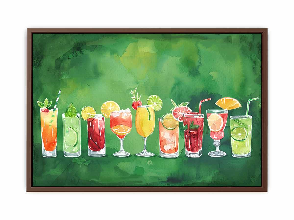 Summar Cocktails Canvas Art Print