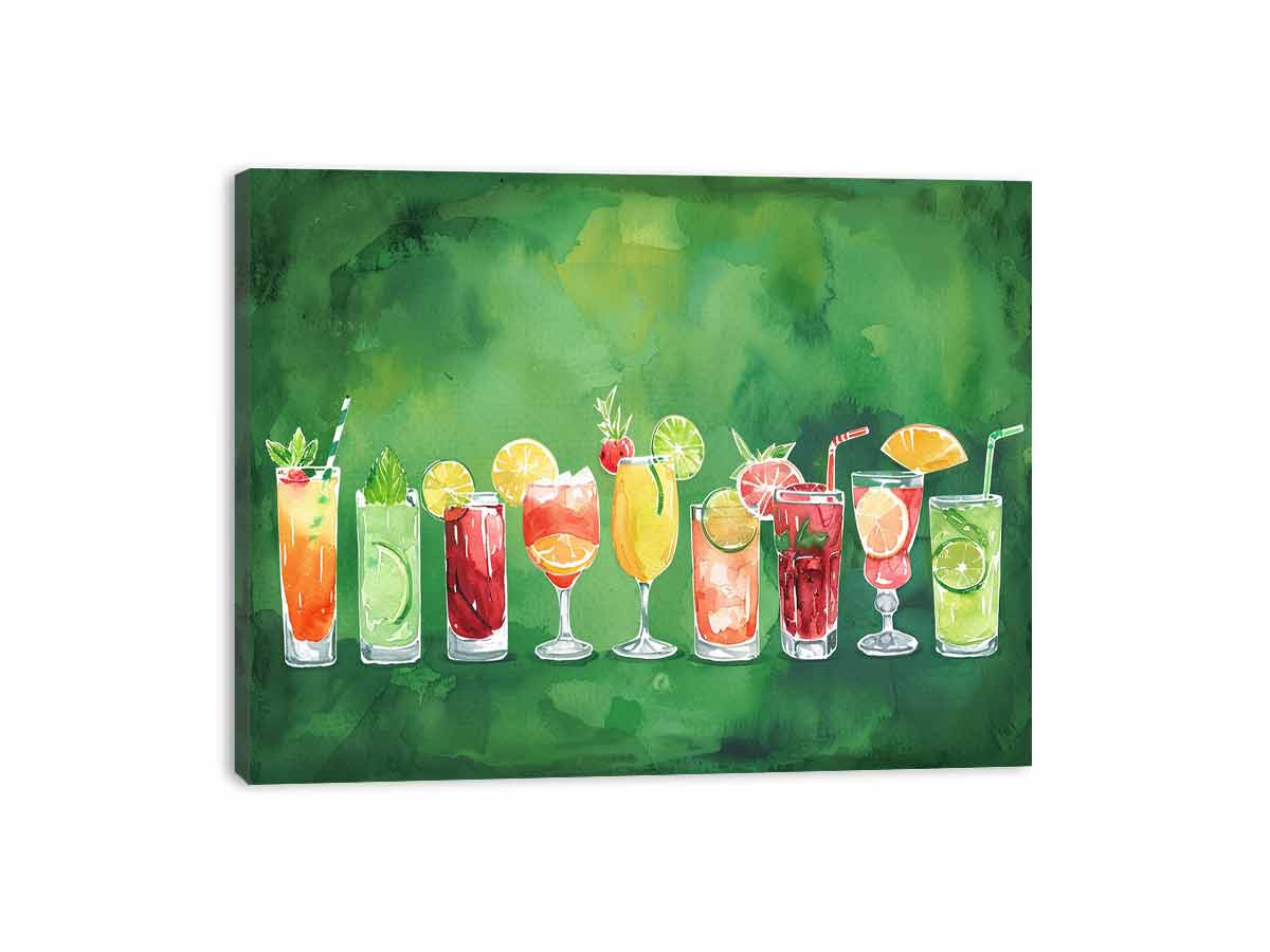 Summar Cocktails Canvas Art Print