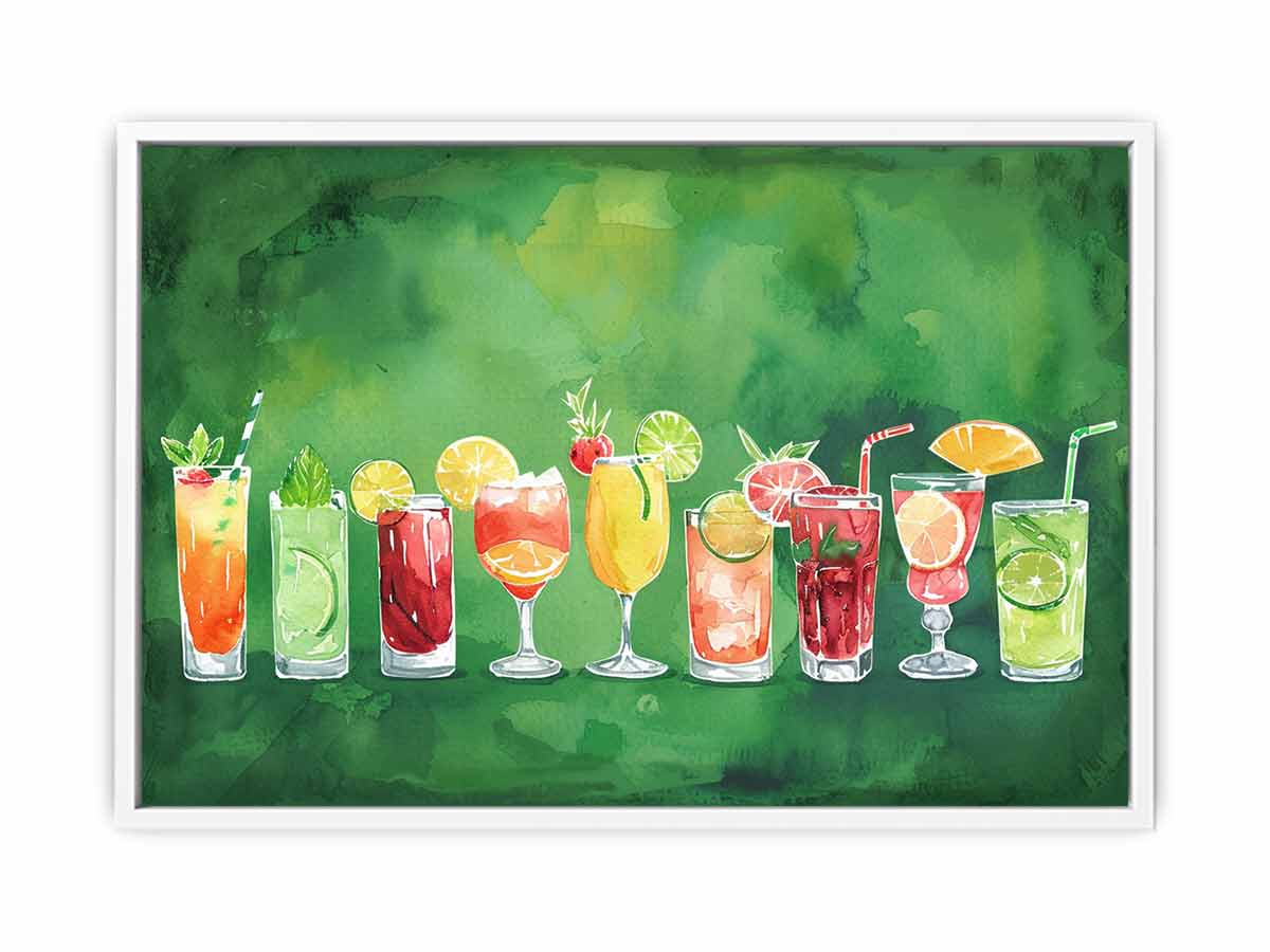 Summar Cocktails Canvas Art Print