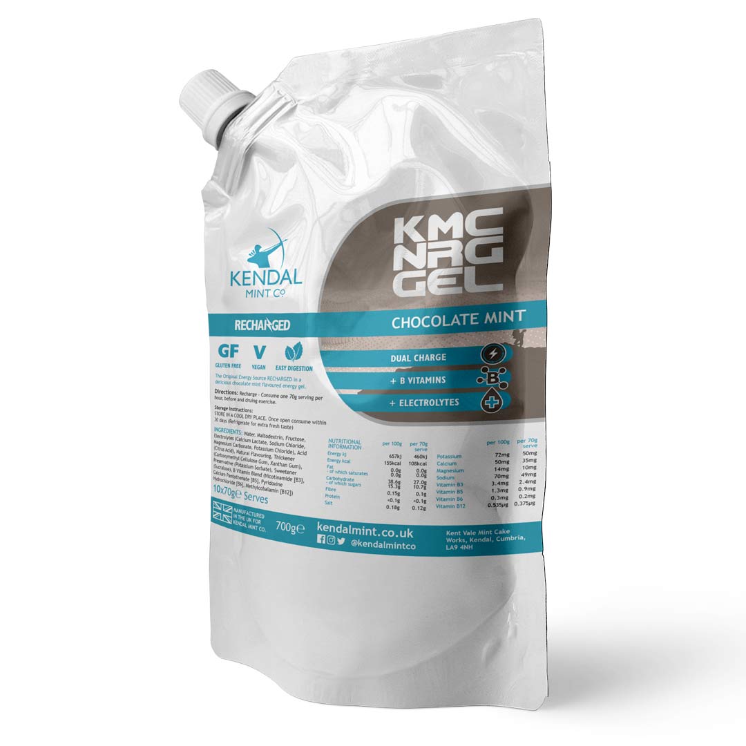 KMC NRG GEL Energy Gel Refill Pouch Chocolate Mint (10 x 70g Serves)-3