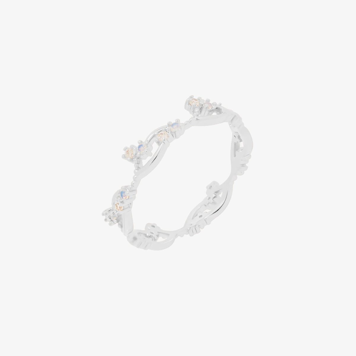 Wavy Moonstone & Cubic Ring-4