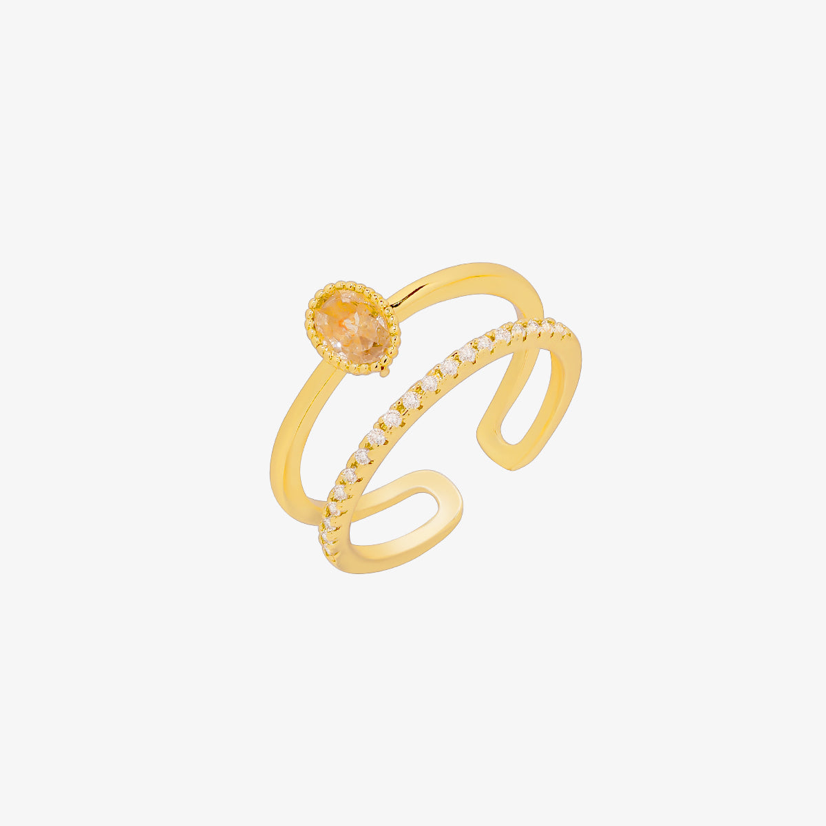 Double Sparkle Layered Ring
