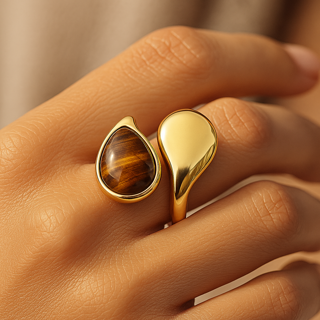 Tiger's Eye Wrap Ring
