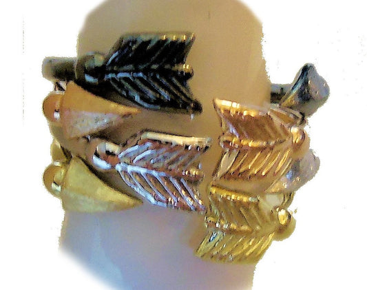 Custom Design: Arrow Stacking Rings - Yellow Gold- 18K
