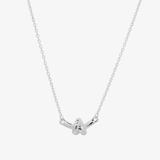 Silver knot necklace