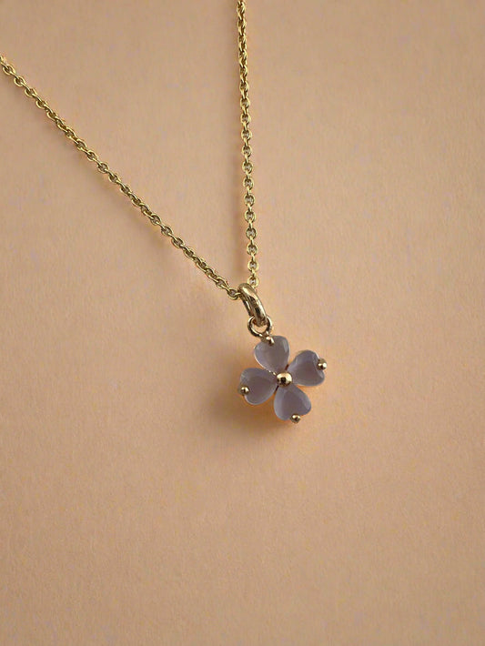 Lilac Clover Necklace