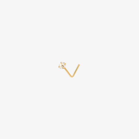 Tiny Cubic Zirconia Nose L-Stud